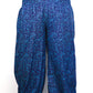 Recycled Sari Fabric Loose Fit Trousers - Blue