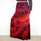 Soft Stretch Tie Dye Maxi Skirt - Red and Purple