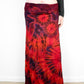 Soft Stretch Tie Dye Maxi Skirt - Red and Purple