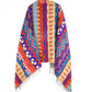 Blanket Scarf / Shawl / Throw - Red Green and Purple Patterned