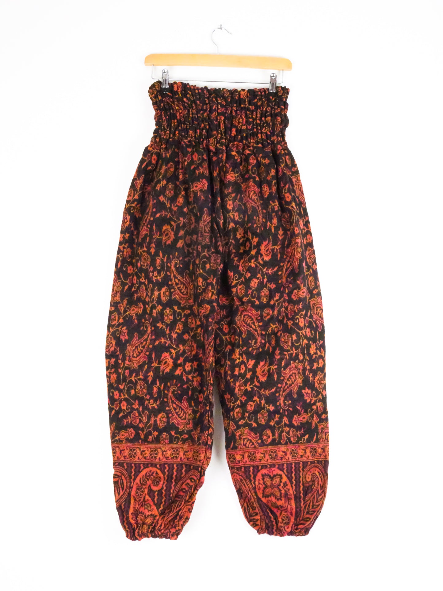 Blanket Trousers - Black Orange and Fuchia Paisley