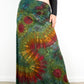 XL Soft Stretch Tie Dye Maxi Skirt - Moss Green