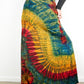 Soft Stretch Tie Dye Maxi Skirt - Moss Green