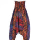 Harem Blanket Trousers - Purple Red Orange and Blue Indian Flowers