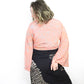 Recycled Sari Cropped Kimono Cardigan Wrap - Dusty Pink