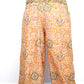 Recycled Sari Fabric Loose Fit Trousers - Peach and Green