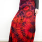 Soft Stretch Tie Dye Maxi Skirt - Red and Purple