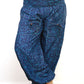 Recycled Sari Fabric Loose Fit Trousers - Blue