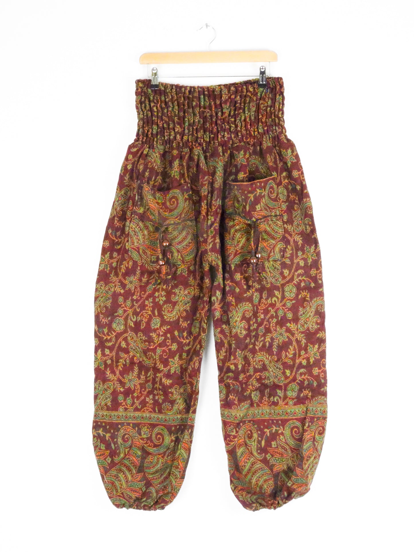 Blanket Trousers - Burgundy and Green Paisley