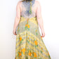 Recycled Sari Dress - Orange Flowers