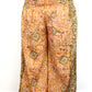 Recycled Sari Fabric Loose Fit Trousers - Peach and Green