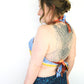 Reversible Cropped Halter Top Recycled Sari Silk