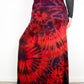 Soft Stretch Tie Dye Maxi Skirt - Red and Purple