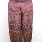 Recycled Sari Fabric Loose Fit Trousers - Red and Blue