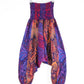 Harem Blanket Trousers - Purple and Orange Indian Flowers