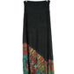 Soft Stretch Tie Dye Maxi Skirt - Black and Half Moss Green