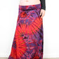 XL Soft Stretch Tie Dye Maxi Skirt - Pink and Purple - Extra Long Length