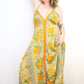 Recycled Sari Dress - Orange Flowers