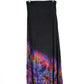 Soft Stretch Tie Dye Maxi Skirt - Black and Half Blueberry - Extra Long Length