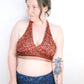 Reversible Cropped Halter Top Recycled Sari Silk