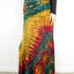 Soft Stretch Tie Dye Maxi Skirt - Moss Green