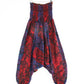 Harem Blanket Trousers - Purple Red Orange and Blue Indian Flowers