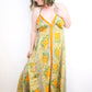 Recycled Sari Dress - Orange Flowers