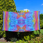 Tie-Dye Sarong / Scarf / Throw - Purple Rainbow Half Stars