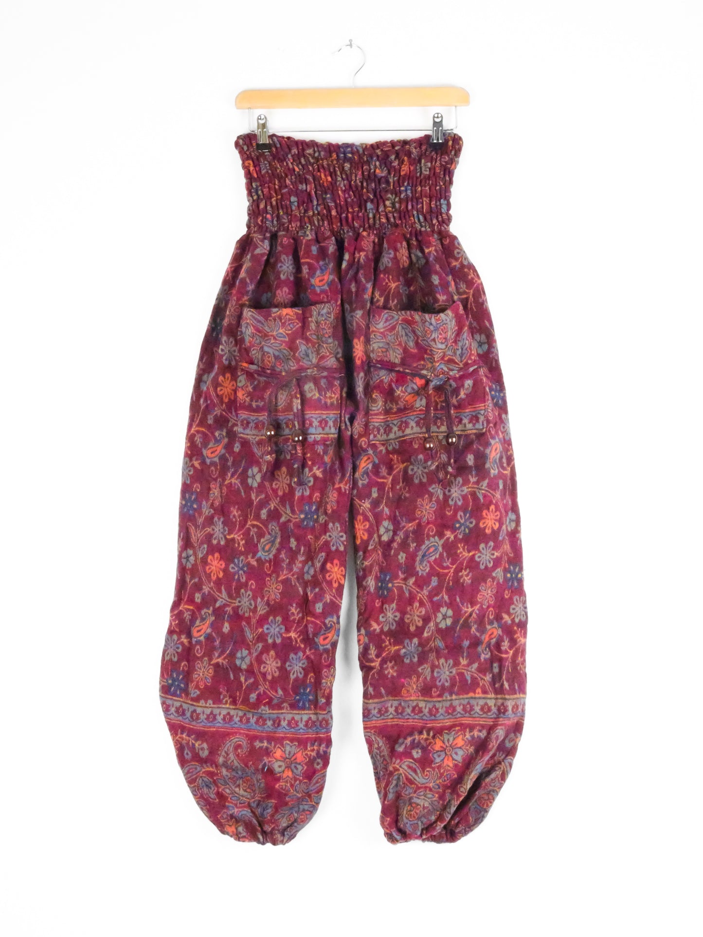 Blanket Trousers - Fuchsia Red and Blue Paisley