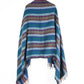 Blanket Scarf / Shawl / Throw - Green and Blue Paisley Stripe