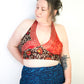 Reversible Cropped Halter Top Recycled Sari Silk