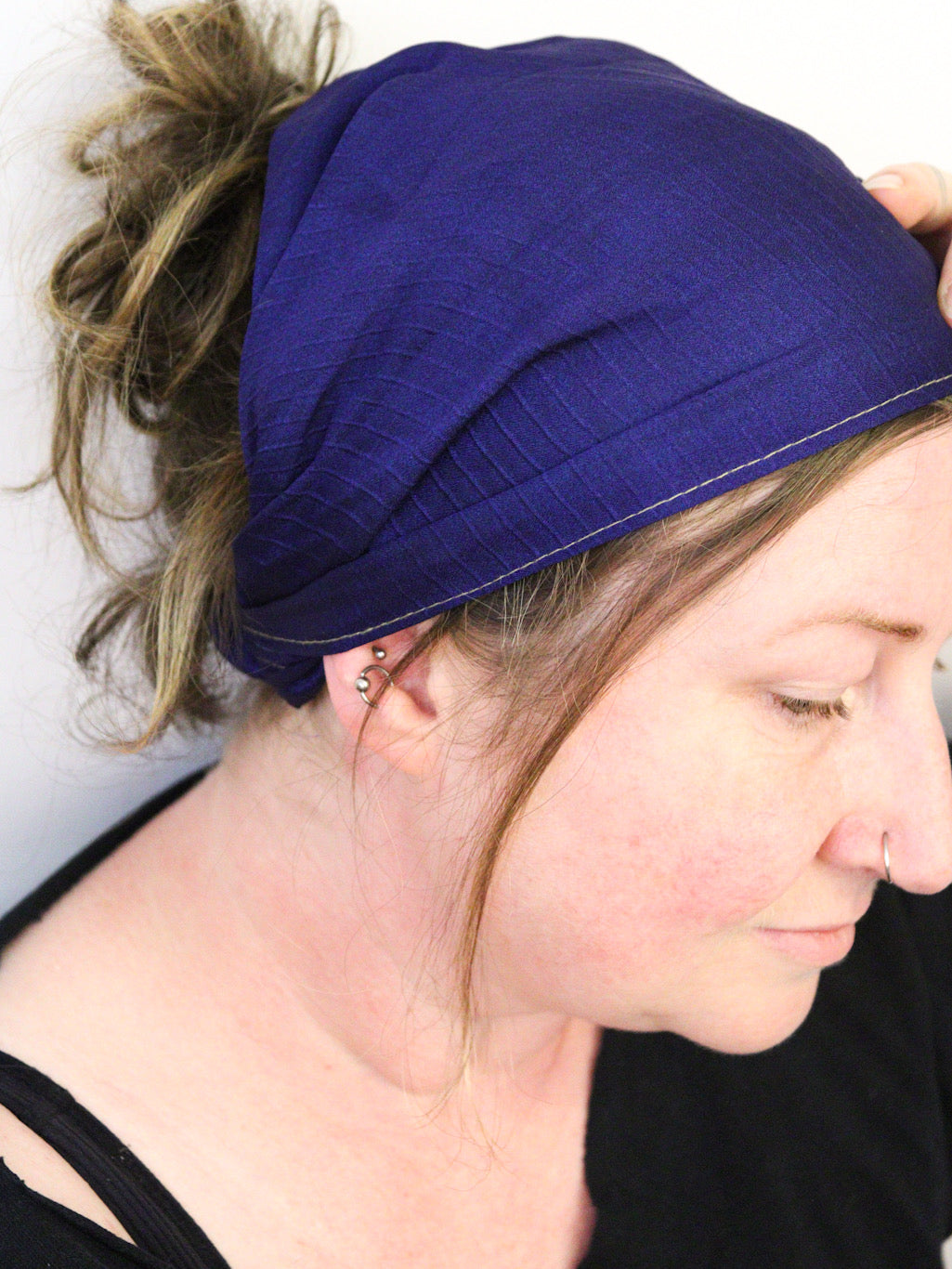 Recycled Sari Silk Headband - Reversible