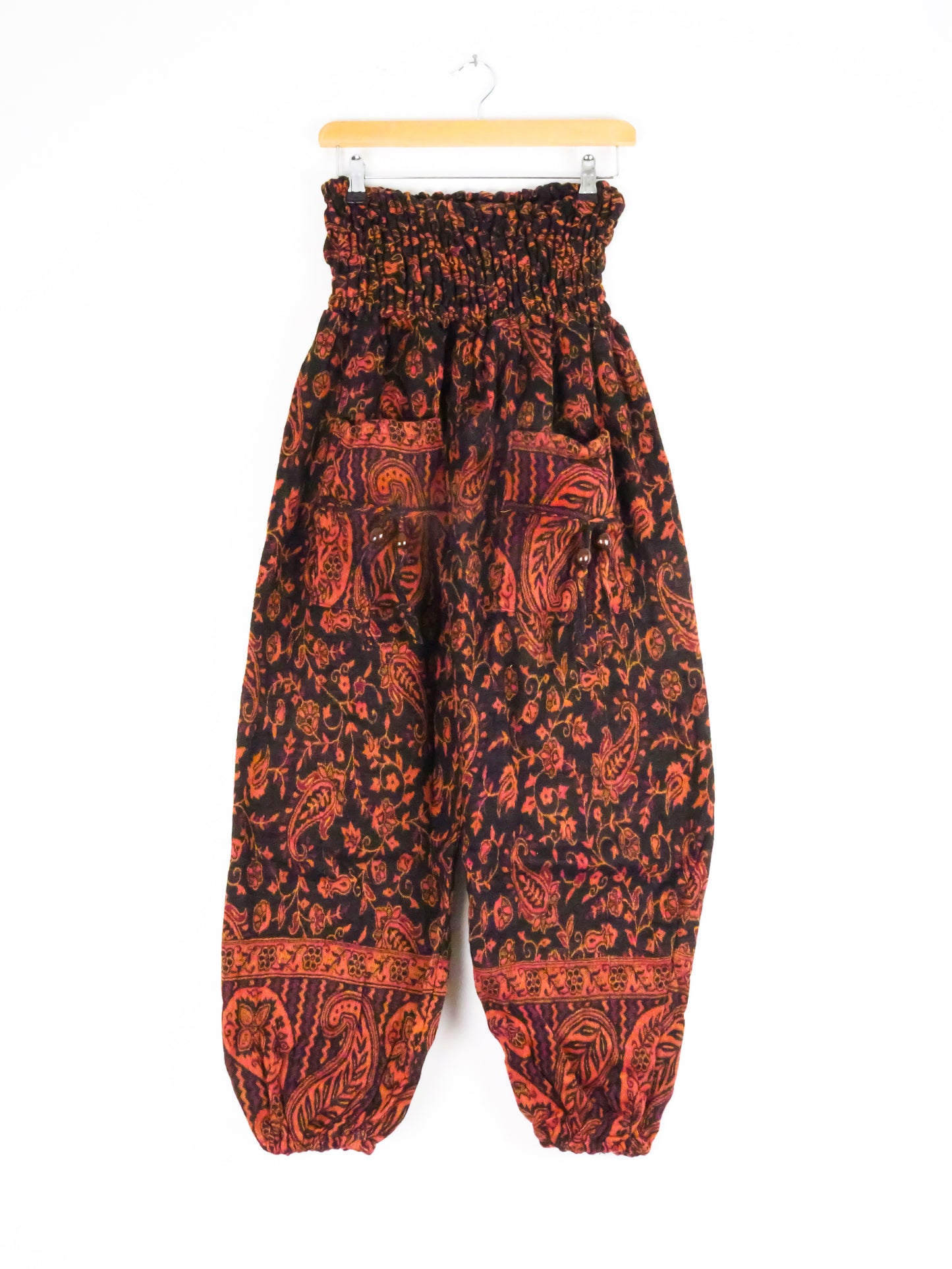 Blanket Trousers - Black Orange and Fuchia Paisley