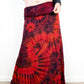 Soft Stretch Tie Dye Maxi Skirt - Red and Purple