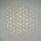 Hand Painted Bleach Flower of Life Organic Cotton T-Shirt - Light Grey XL - Bare Canvas