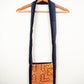 Cross Stitch and Patchwork Small Shoulder Bag - Orange