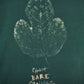 T-Shirt Feuille En Coton Biologique Imprimé à La Main - Vert Forêt L