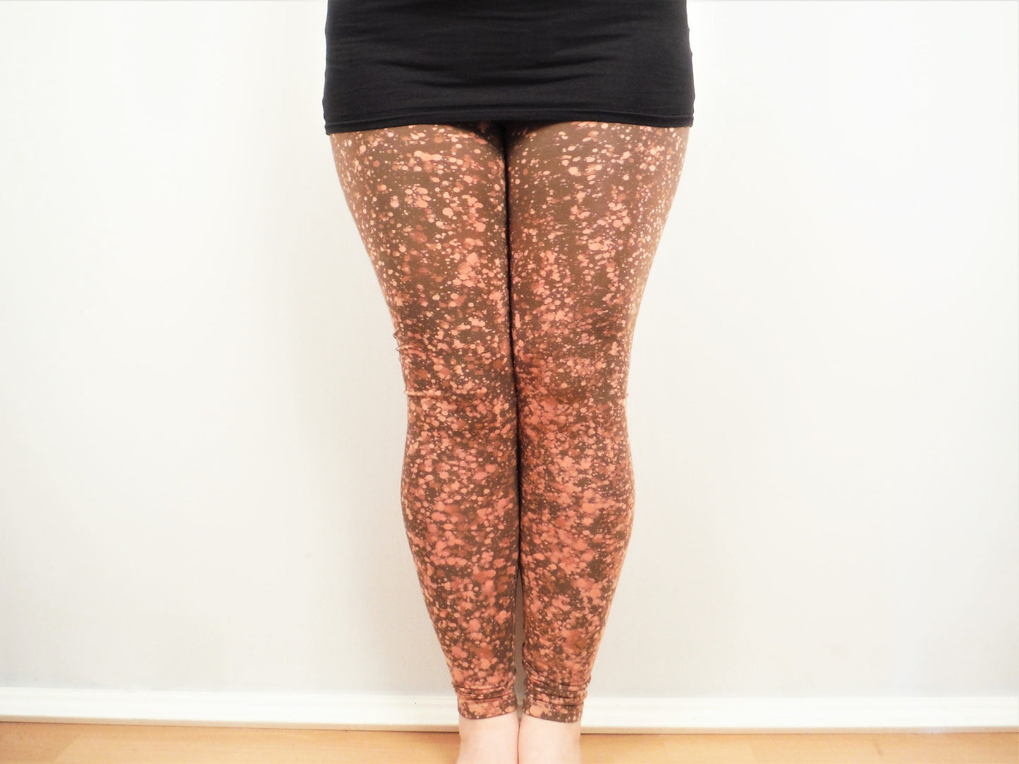 Hand Dyed Bleach Galaxy Leggings - Light Brown - Bare Canvas