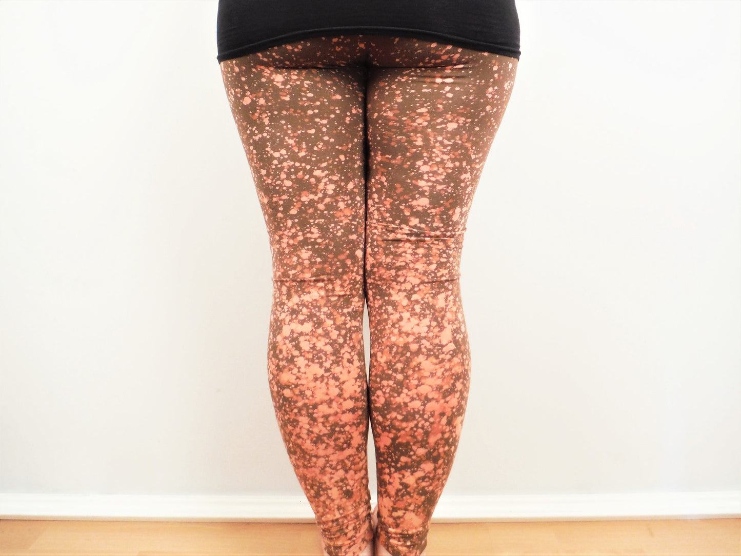 Hand Dyed Bleach Galaxy Leggings - Light Brown - Bare Canvas