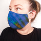 Tie-Dye Face Mask - Aqua Blue - Bare Canvas