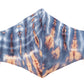 Tie-Dye Face Mask - Indigo White and Orange - Bare Canvas