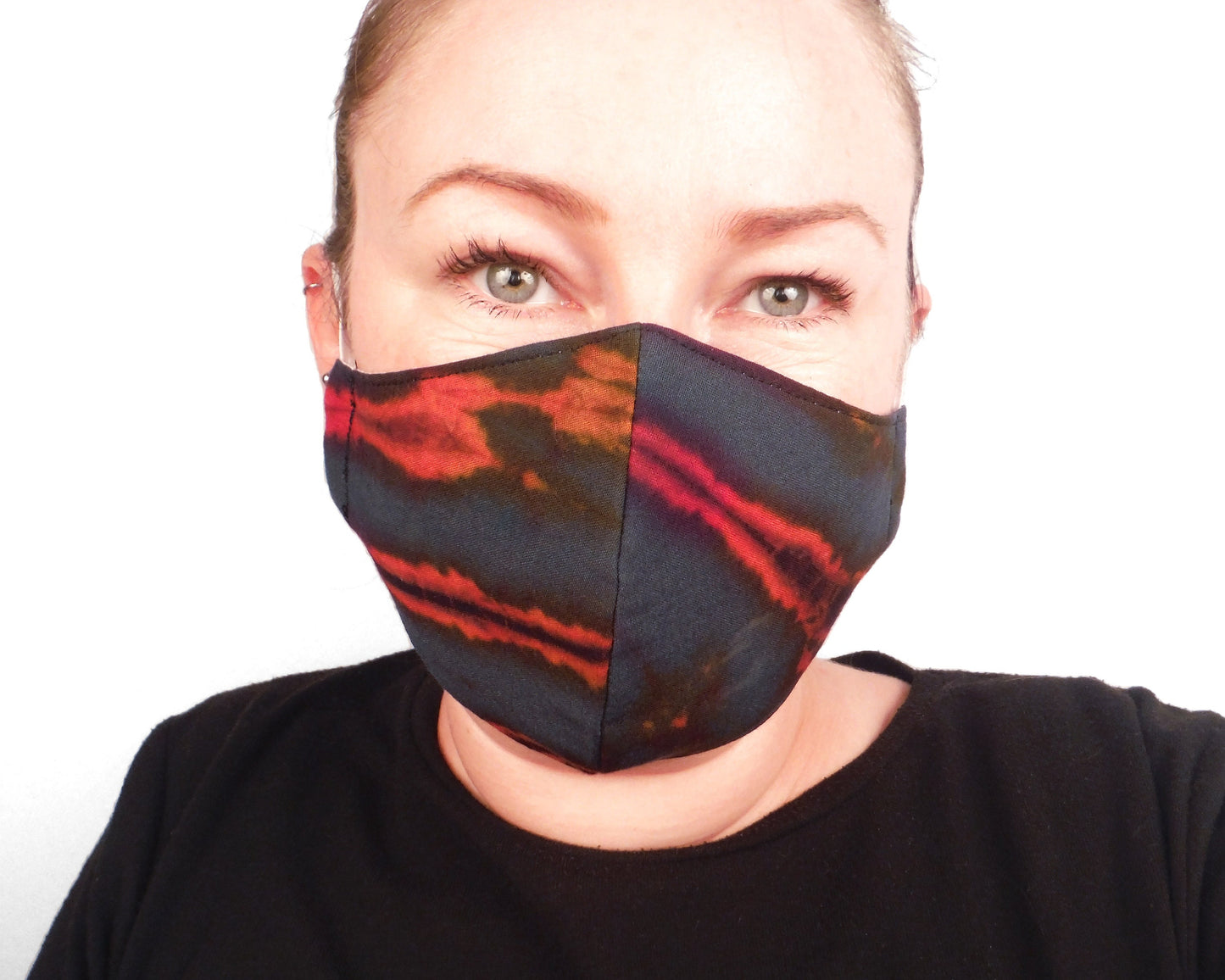 Tie-Dye Face Mask - Forest Green - Bare Canvas