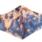 Tie-Dye Face Mask - Indigo White and Orange - Bare Canvas