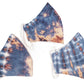 Tie-Dye Face Mask - Indigo White and Orange - Bare Canvas