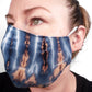 Tie-Dye Face Mask - Indigo White and Orange - Bare Canvas