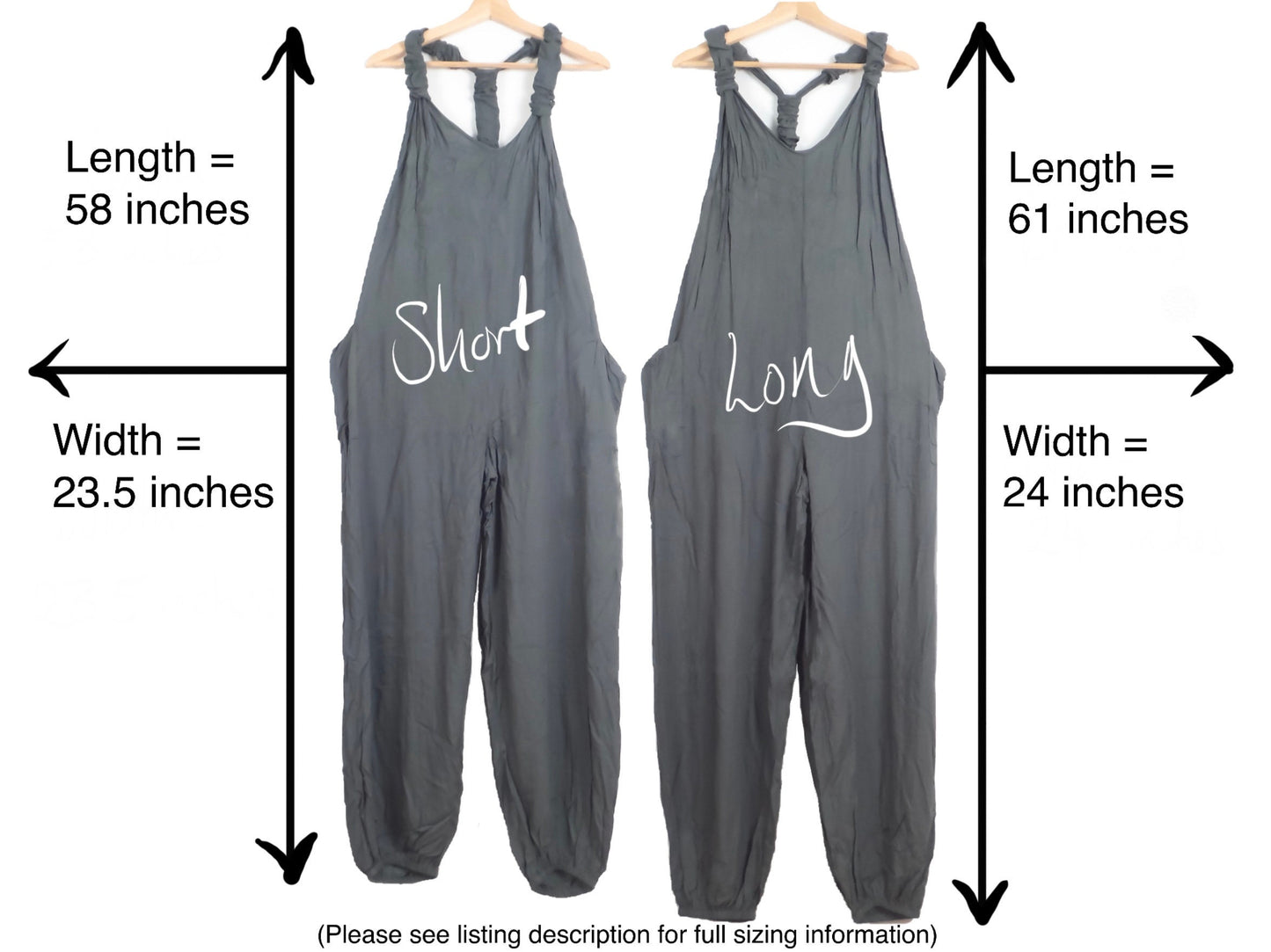 Plain Dungarees - Grey