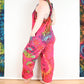 Tie-Dye Dungarees - Hot Pink Rainbow - Bare Canvas