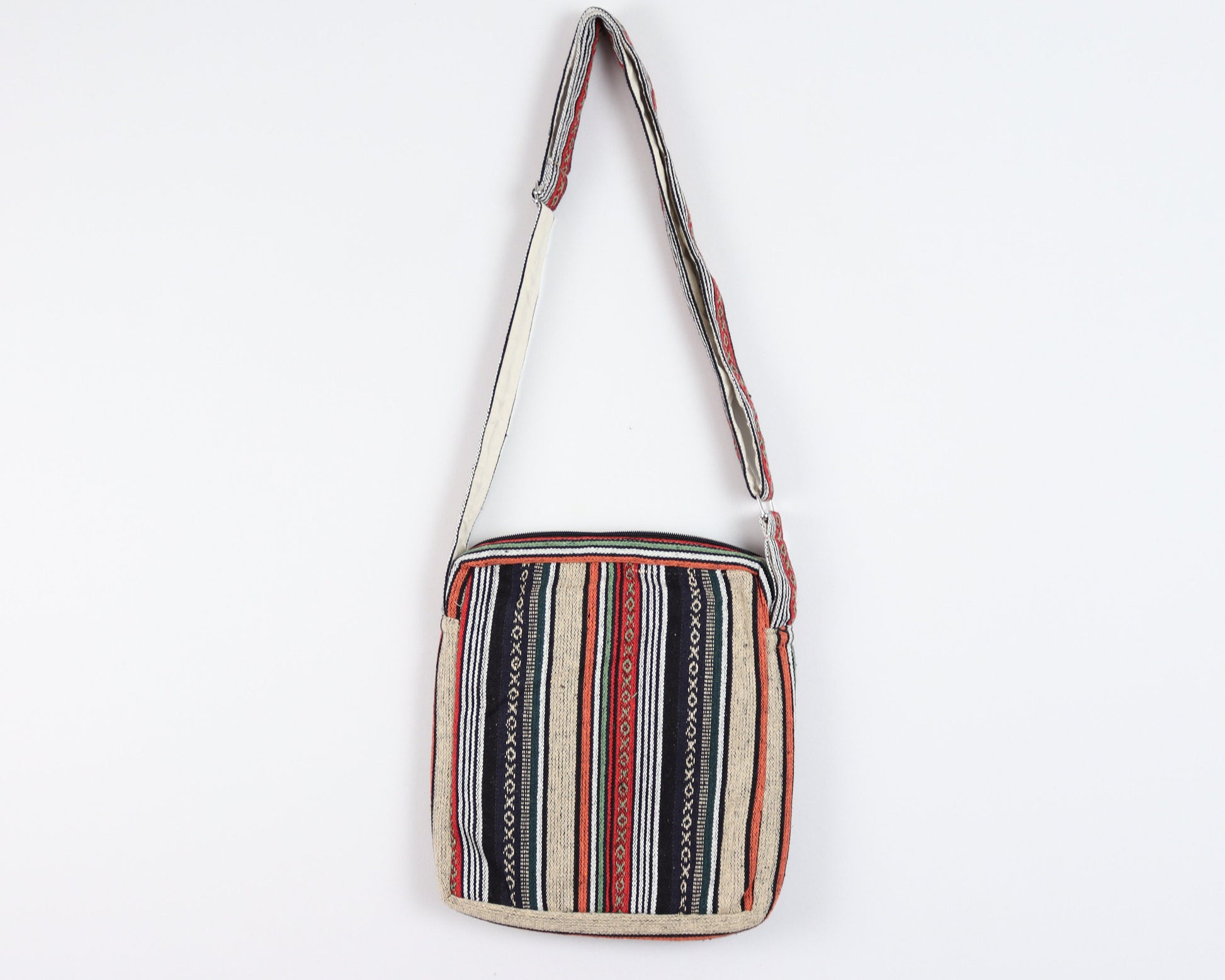 Hemp Shoulder Bag - Yellow and Red - Bare Canvas