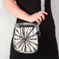 Tie-Dye Shoulder Bag - Black White and Grey