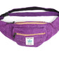 Hemp Bum Bag / Zip-up Belt Bag - Purple - Bare Canvas